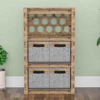 Thumbnail for Honeycomb Chest Of 4 Drawers Storage Cabinet [4 SMALL GRAY BINS]