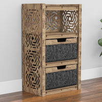 Thumbnail for Solar Chest Of 2 Drawers Storage Cabinet [2 LARGE BLACK BINS]