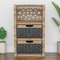 Thumbnail for Arabic Chest Of 2 Drawers Storage Cabinet [2 LARGE BLACK BINS]