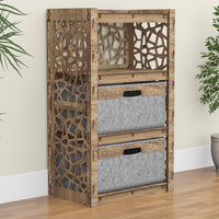 Thumbnail for Stones Chest Of 2 Drawers Storage Cabinet [2 LARGE GRAY BINS]