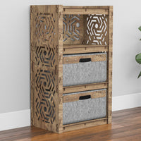 Thumbnail for Solar Chest Of 2 Drawers Storage Cabinet [2 LARGE GRAY BINS]