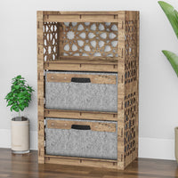 Thumbnail for Arabic Chest Of 2 Drawers Storage Cabinet [2 LARGE GRAY BINS]