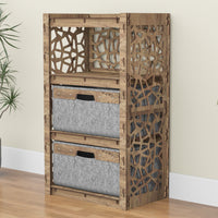 Thumbnail for Stones Chest Of 2 Drawers Storage Cabinet [2 LARGE GRAY BINS]