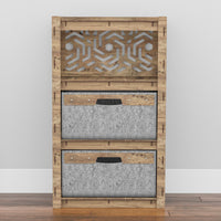 Thumbnail for Solar Chest Of 2 Drawers Storage Cabinet [2 LARGE GRAY BINS]