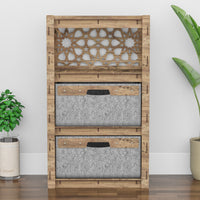 Thumbnail for Arabic Chest Of 2 Drawers Storage Cabinet [2 LARGE GRAY BINS]