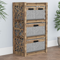 Thumbnail for Crystals Chest Of 4 Drawers Storage Cabinet [2L 2S GRAY BINS]