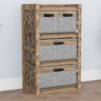 Thumbnail for Crystals Chest Of 4 Drawers Storage Cabinet [2L 2S GRAY BINS]