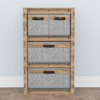 Thumbnail for Crystals Chest Of 4 Drawers Storage Cabinet [2L 2S GRAY BINS]