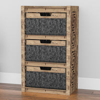 Thumbnail for Solar Chest Of 3 Drawers Storage Cabinet [3 LARGE BLACK BINS]