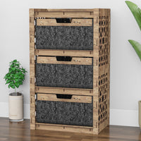 Thumbnail for Arabic Chest Of 3 Drawers Storage Cabinet [3 LARGE BLACK BINS]