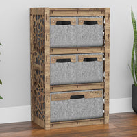 Thumbnail for Stones Chest Of 5 Drawers Storage Cabinet [1L 4S GRAY BINS]