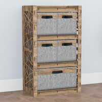 Thumbnail for Crystals Chest Of 5 Drawers Storage Cabinet [1L 4S GRAY BINS]