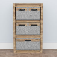 Thumbnail for Crystals Chest Of 5 Drawers Storage Cabinet [1L 4S GRAY BINS]