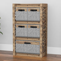 Thumbnail for Stones Chest Of 5 Drawers Storage Cabinet [1L 4S GRAY BINS]