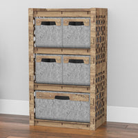 Thumbnail for Arabic Chest Of 5 Drawers Storage Cabinet [1L 4S GRAY BINS]