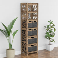 Thumbnail for Crystals Tall 6 Drawer Storage Tower [2L 4S BLACK BINS]