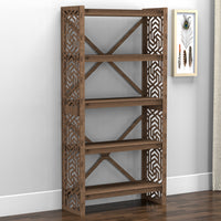 Thumbnail for Solar Shallow X 5-tier Bookshelf Bookcase Shelving Unit