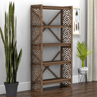 Thumbnail for Solar Shallow X 5-tier Bookshelf Bookcase Shelving Unit