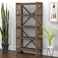 Thumbnail for Solar Shallow X 5-tier Bookshelf Bookcase Shelving Unit