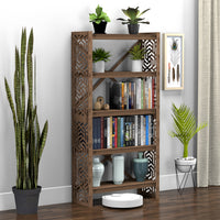 Thumbnail for Solar Shallow X 5-tier Bookshelf Bookcase Shelving Unit