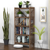 Thumbnail for Solar Shallow X 5-tier Bookshelf Bookcase Shelving Unit