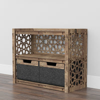 Thumbnail for Arabic Low Dresser 2 Drawers Side Table [2 LARGE BLACK BINS]