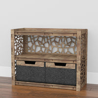 Thumbnail for Stones Low Dresser 2 Drawers Side Table [2 LARGE BLACK BINS]