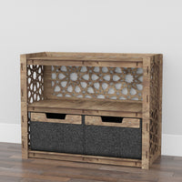 Thumbnail for Arabic Low Dresser 2 Drawers Side Table [2 LARGE BLACK BINS]