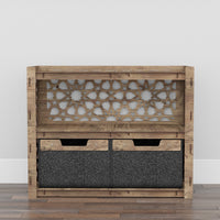 Thumbnail for Arabic Low Dresser 2 Drawers Side Table [2 LARGE BLACK BINS]