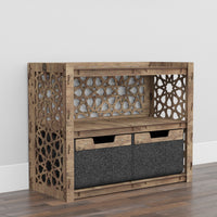 Thumbnail for Arabic Low Dresser 2 Drawers Side Table [2 LARGE BLACK BINS]