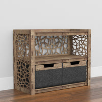 Thumbnail for Stones Low Dresser 2 Drawers Side Table [2 LARGE BLACK BINS]