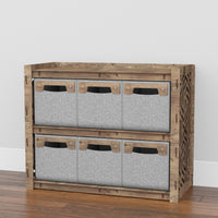 Thumbnail for Solar Low Dresser 6 Drawers Side Table [6 SMALL GRAY BINS]