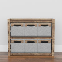 Thumbnail for Brickwall Low Dresser 6 Drawers Side Table [6 SMALL GRAY BINS]