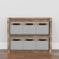 Thumbnail for Solar Low Dresser 6 Drawers Side Table [6 SMALL GRAY BINS]