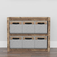 Thumbnail for Honeycomb Low Dresser 6 Drawers Side Table [6 SMALL GRAY BINS]