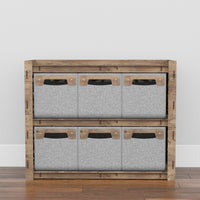 Thumbnail for Stones Low Dresser 6 Drawers Side Table [6 SMALL GRAY BINS]