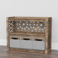 Thumbnail for Arabic Low Dresser 3 Drawers Side Table [3 SMALL GRAY BINS]