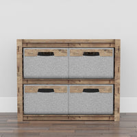 Thumbnail for Arabic Low Dresser 4 Drawers Side Table [4 LARGE GRAY BINS]