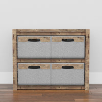 Thumbnail for Crystals Low Dresser 4 Drawers Side Table [4 LARGE GRAY BINS]