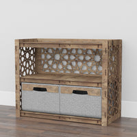 Thumbnail for Arabic Low Dresser 2 Drawers Side Table [2 LARGE GRAY BINS]