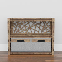 Thumbnail for Crystals Low Dresser 2 Drawers Side Table [2 LARGE GRAY BINS]