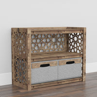 Thumbnail for Arabic Low Dresser 2 Drawers Side Table [2 LARGE GRAY BINS]