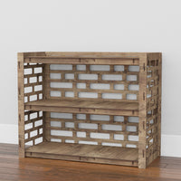 Thumbnail for Brickwall Low Dresser 5 Drawers Side Table [2L 3S GRAY BINS]