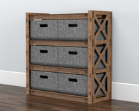 Thumbnail for Provence Dresser with 6 Drawers [6 LARGE GRAY BINS]