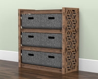 Thumbnail for Flowers Dresser with 6 Drawers [6 LARGE GRAY BINS]