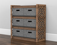 Thumbnail for Solar Dresser with 6 Drawers [6 LARGE GRAY BINS]