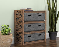 Thumbnail for Flowers Dresser with 6 Drawers [6 LARGE GRAY BINS]