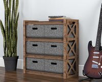 Thumbnail for Provence Dresser with 6 Drawers [6 LARGE GRAY BINS]