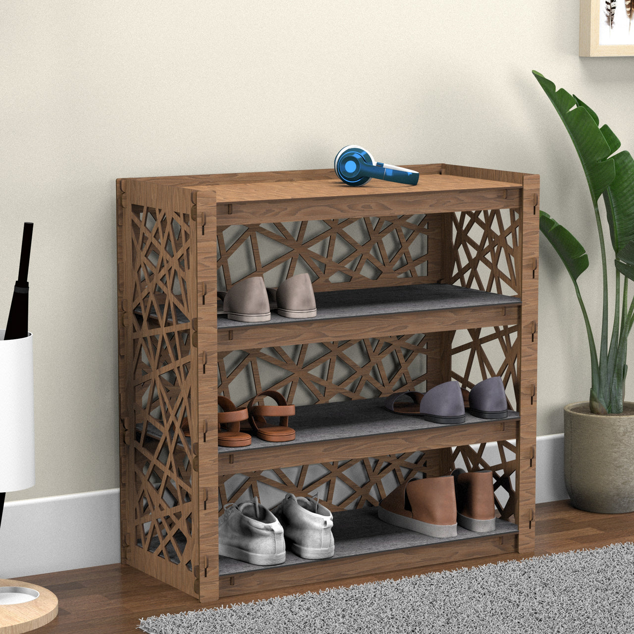 Entryway Small 4-tier Shoe Rack Crystals