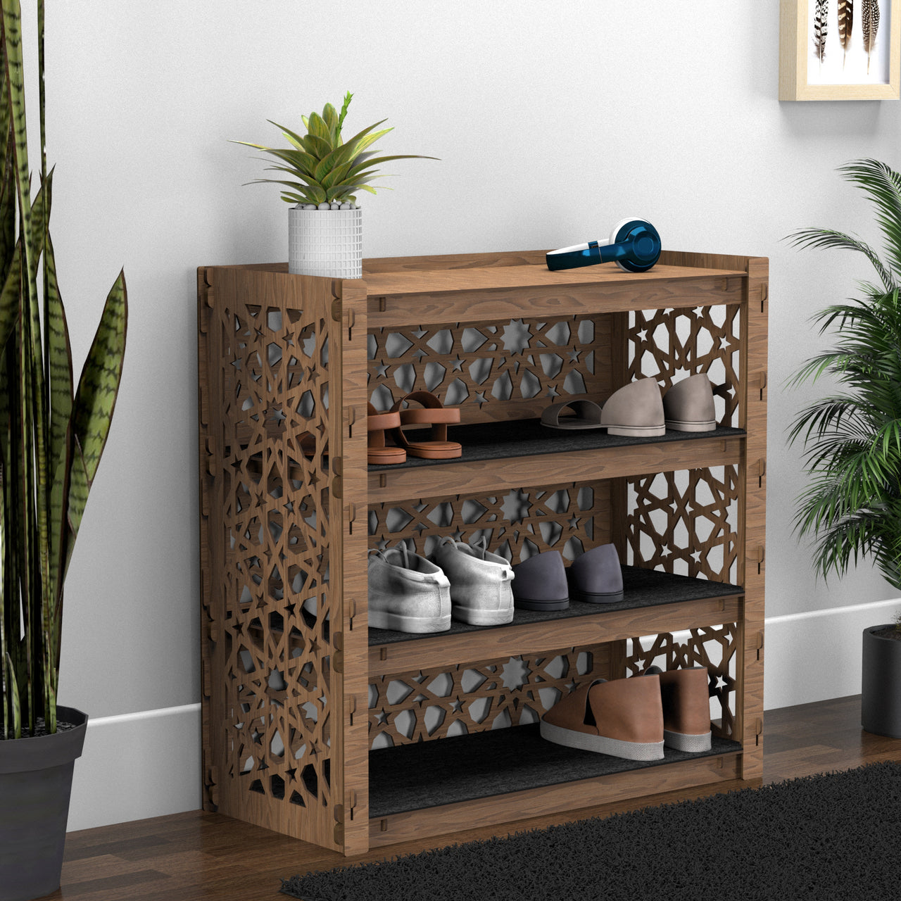 Entryway Small 4-tier Shoe Rack Arabic